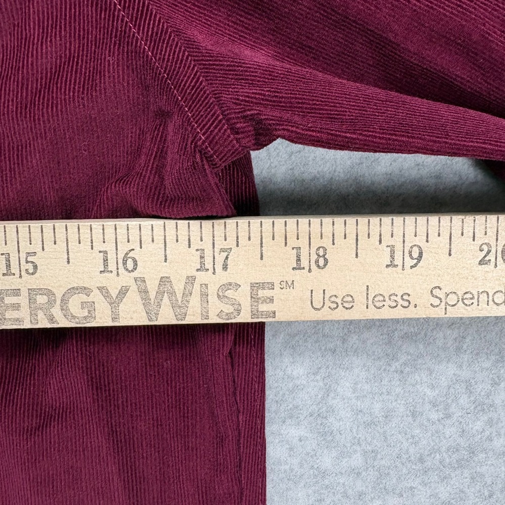 Orvis Button Down Shirt Womens 4 Burgundy Corduroy Long Sleeve Classic Outdoor - Picture 4 of 6